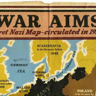 1940-1941 British civilian "Nazi War Aims" map