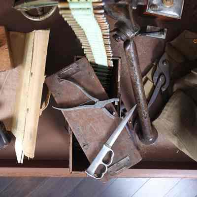 Fighting Knife on display in the "Vickers Machine Gun" Exhibition