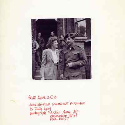 "British Army Air Observation pilot, 1944-1945"