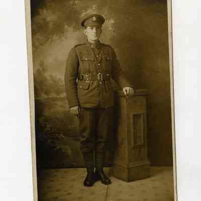 Postcard "An unidentified RPPC of a 4th Battalion Private."