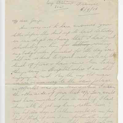 Letter/Envelope “Sgt. Leonard E. Stamp, 31st Batt’n 07/09/16” K.I.A. Passchendaele ) 06/11/17
