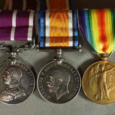 1914-1920 British War Medal 1251540 SJT. W.T. BIGGS C.R.T.