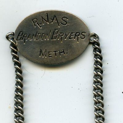 1916-1917 Royal Naval Air Service identity disc wristlet.
