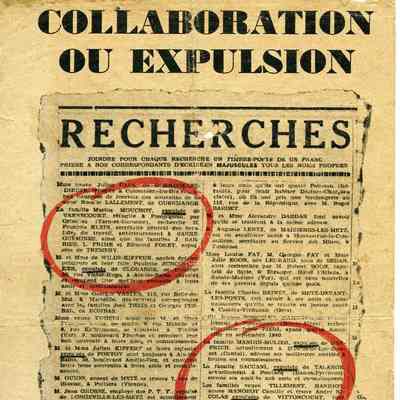 1942-1944 Free French Propaganda Leaflet "Collaboration ou Expulsion."