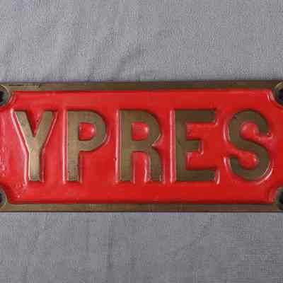 1918 French civilian locomotive identity plate