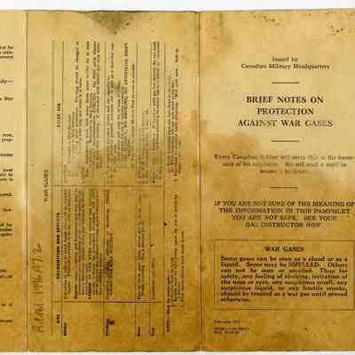 1944 Canadian Army war gas pamphlet.