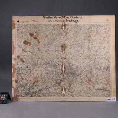 1916 German Army map "Nivelles, Waver, M