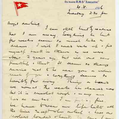 Letter “RMS Adriatic 04-04-1916”