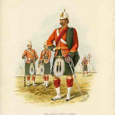 Print "The 5th Royal Scots of Canada, 1890's."