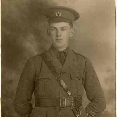 Photograph "Trimmed down studio portrait of Major Herbert Lionel Oldfield of the 8th Battalion."