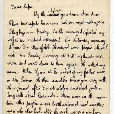 Letter “William Wales Edward RN College Plymouth 03 July 1905”