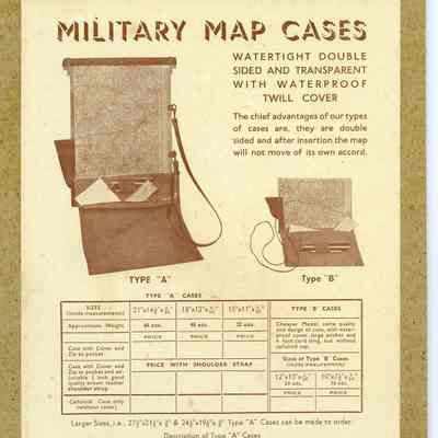 1940s British Army military map case advertisement