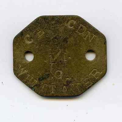 1939-1945 Canadian Army officer's identity disc.
