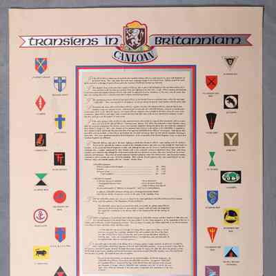 1980's British CanLoan Association print "Transiens In Britanniam CanLoan."