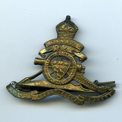 1916-1918 McGill University Overseas Siege Artillery Draft cap badge