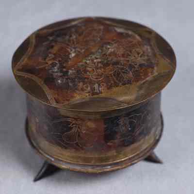 1916-1918 French/Belgian civilian "trench art" shell casing souvenir