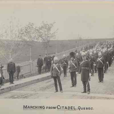 Photograph "Canadian Contingent Marching, Quebec, June 1897."