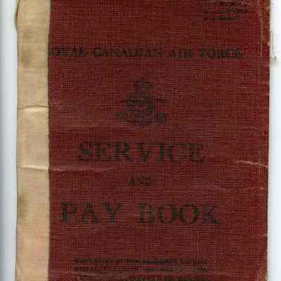 1941-1945 Royal Canadian Air Force officer's Service/Paybook "J 5701 F/O Harry Frederick Heather."