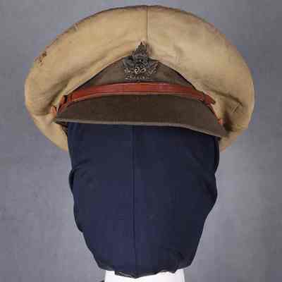 1917-1918 52nd Battalion Lieutenant's Service Dress Cap and Khaki Cover