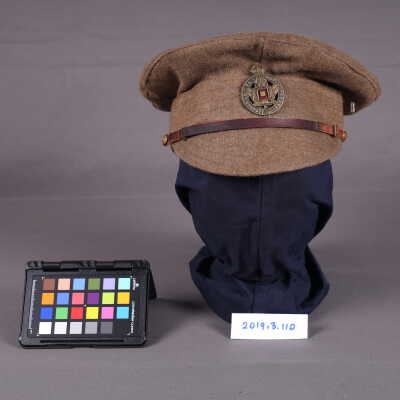 1917-1918 12th Canadian Railway Troops private's service dress cap w/ badge