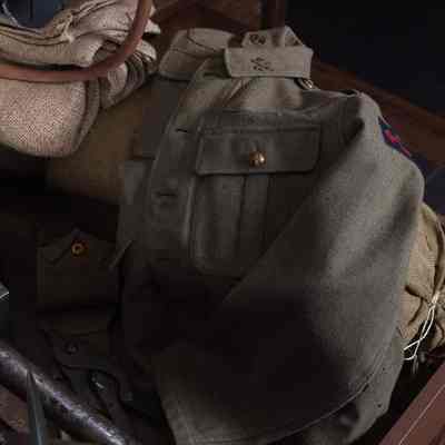 Machine Gun Corps Service Dress Jacket on display in the "Vickers Machine Gun" Exhibition