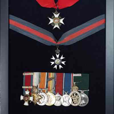 1906 Colonial Auxiliary Forces Long Service Medal, to Maj. F.W. Hill, 44th Regiment