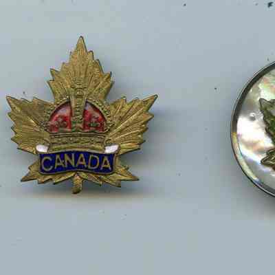 1914-1919 Canadian Expeditionary Force Enamelled Collar Badge