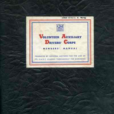1940 St. Thomas Volunteer Auxiliary Drivers' Corps Members' Manual.