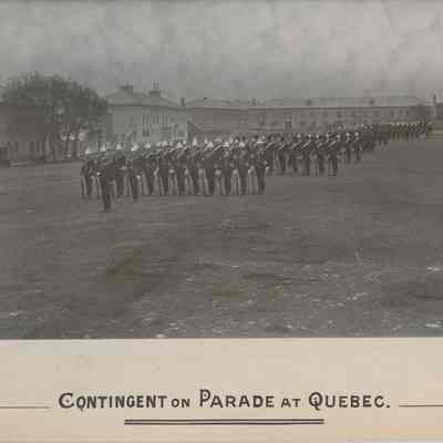 Photograph "Canadian Contingent on Parade, Quebec, June 1897."