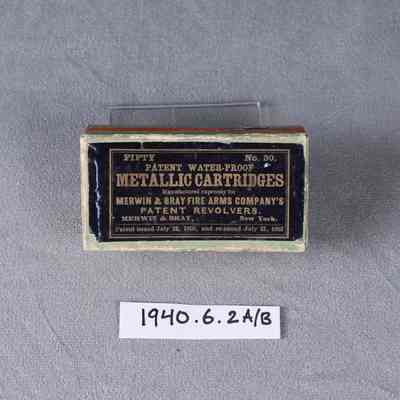 1863-1866 American civilian revolver cartridge ammunition box