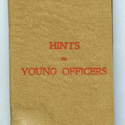 1915 British Army Officer's Instruction Booklet.