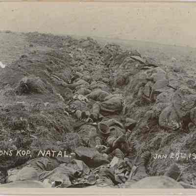 Photograph "British dead at Spion KOP, 26 Jan 1900"