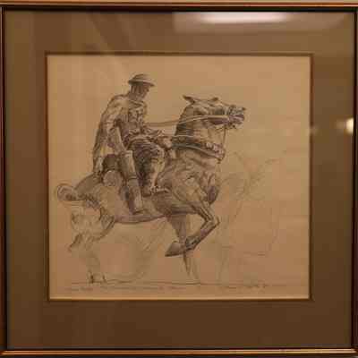 Pencil Sketch "Figure Study, The National War Memorial, Ottawa, 1981"