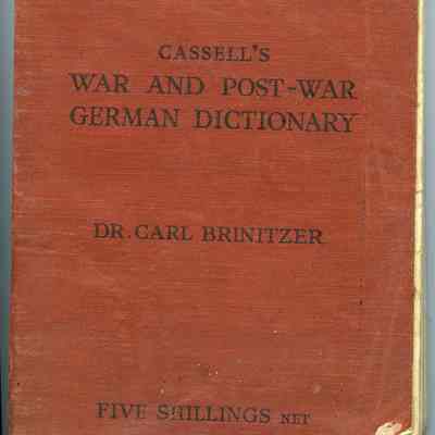 1945 British civilian German language dictionary.