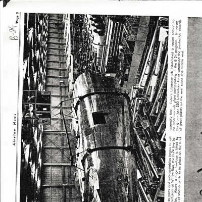B-24 Test Flight - News Clippings