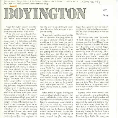 Boyington: Still a Legend but Never a Hero