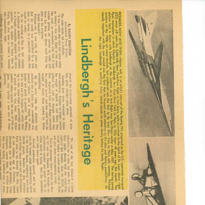 Charles Lindberg Newspaper Clippings