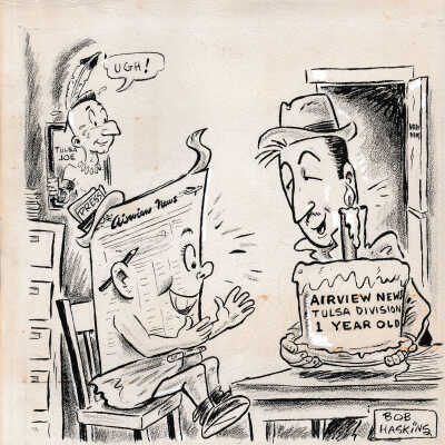 Airview Cartoon Drawings Bob Haskins 1954