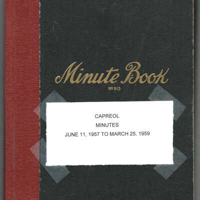 Minute Book
Capreol Minutes