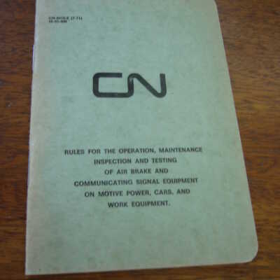 CN: Rules for Operation, Maintence, Inspection and Testing of Air Brake and Communication Signal equipment on motive power, cars, and work equipment