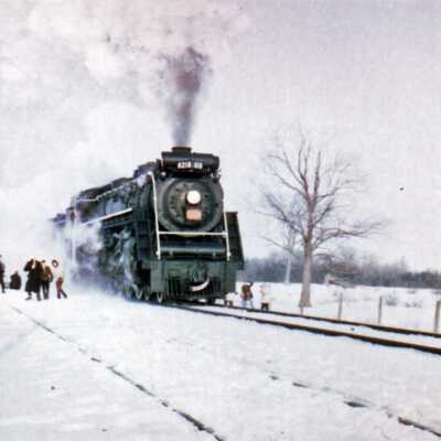 Photograph - Canadian National Northern Type steam engine 6218 in snow