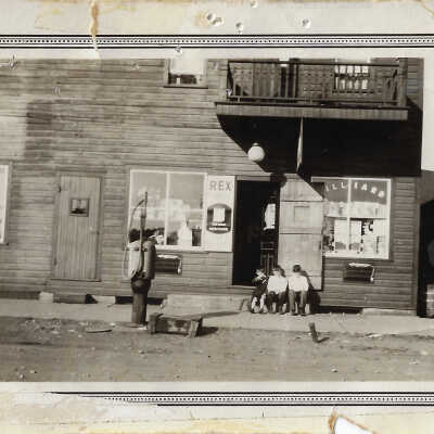 Black and White Photograph, Plexman Block, Rex and Willard, Site of M & R Restaurant (current 2019) c.1920s