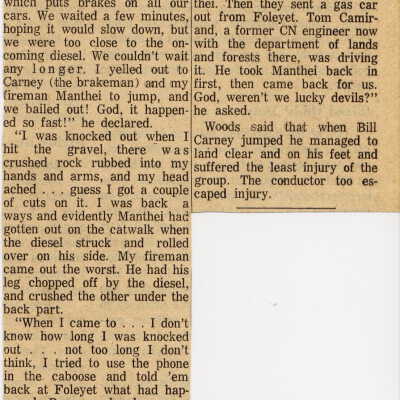 Newspaper Clipping - Woods Interview