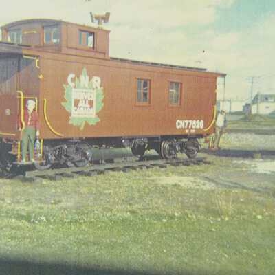 Photograph, Prescott Park, CNR Caboose.