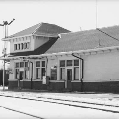 Photograph, CNR Station, Barrie, Ontario, March 1973.
