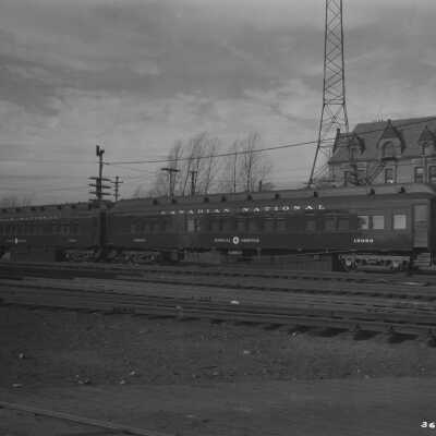 Photograph, Canadian National Railways (CNR) Medical Clinic Car - view of cars.