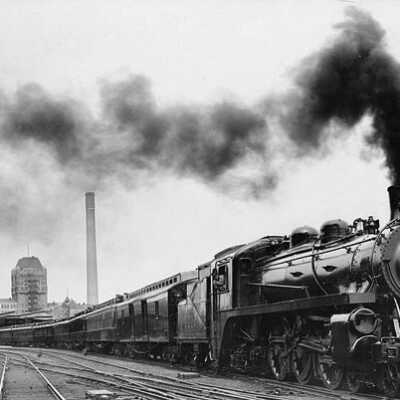 Photograph, Locomotive No. 2227, Canadian Pacific Railway, Windsor, Ontario, Station.