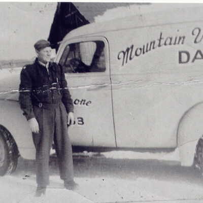 Photograph, Charles Ames, Mountain View Dairy, Capreol, Ontario.