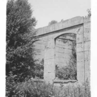 Photograph of the ruins of the Grand Trunk Railway in Depot Harbour