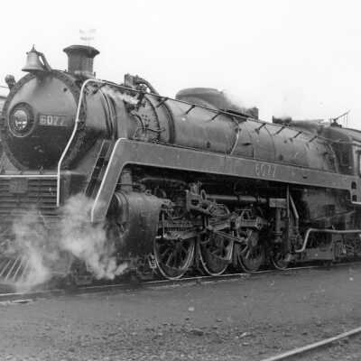 Photograph, CN 4-8-2 6077, Toronto, Ontario, December 20, 1957.
